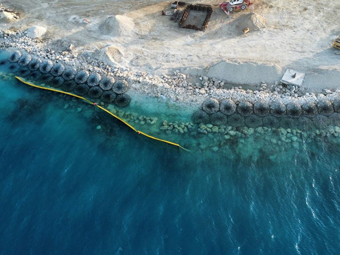 bluemont rock bags in the Pacific Islands