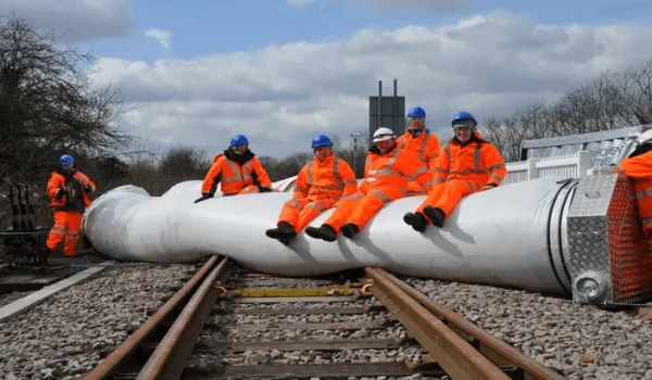 Team working on site