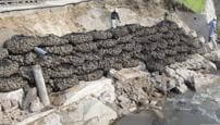 Erosion control with Kyowa rock bags