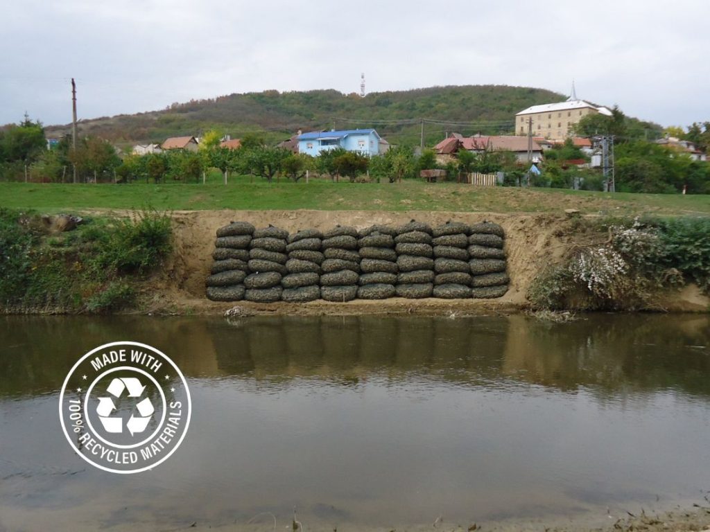 Rock Bags stabilising bank