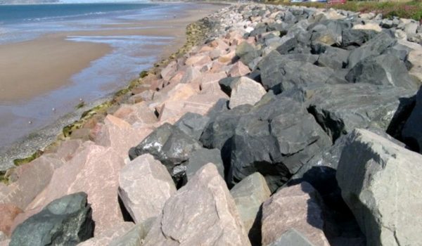 riprap rock for shoreline water erosion control