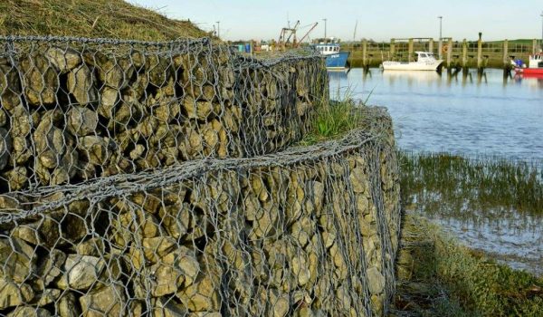 gabion wall for water erosion control